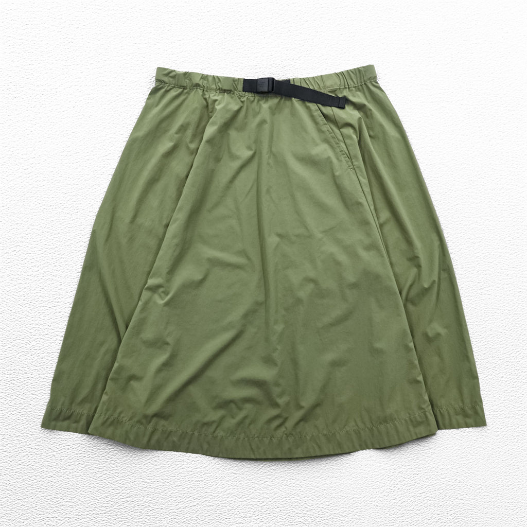 THE NORTH FACE ピクニック スカート M カーキ 防水 ナイロン ベルト付 NBW41705