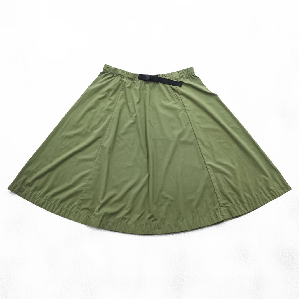 THE NORTH FACE ピクニック スカート M カーキ 防水 ナイロン ベルト付 NBW41705