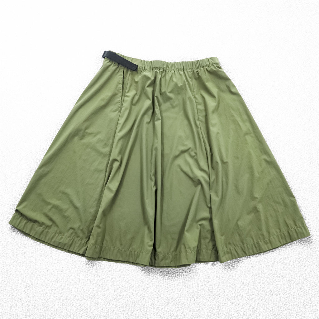 THE NORTH FACE ピクニック スカート M カーキ 防水 ナイロン ベルト付 NBW41705