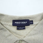 Polo Ralph Lauren 90s Rugby Shirt, Size XL, Beige, Made in Peru, Pima Cotton