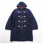 Vintage 70s VAN-JAC- 1970s Japan Made Coat, Size M, Navy, Tartan Checked Lining, Chin Strap, Ivy League/Traditional Style