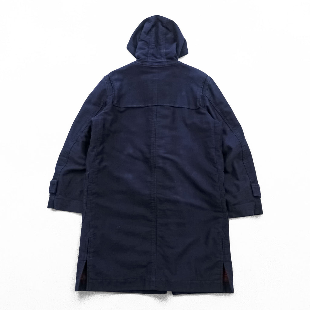 Vintage 70s VAN-JAC- 1970s Japan Made Coat, Size M, Navy, Tartan Checked Lining, Chin Strap, Ivy League/Traditional Style