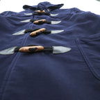 Vintage 70s VAN-JAC- 1970s Japan Made Coat, Size M, Navy, Tartan Checked Lining, Chin Strap, Ivy League/Traditional Style