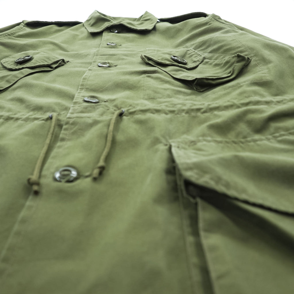 Canadian Military GS Mk II Style Field Jacket Olive 4 Pocket Combat Jacket Epaulets 50/50 Nylon Cotton Made in Canada Size 8