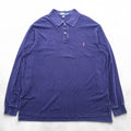 Polo Ralph Lauren 90s Rugby Shirt, Size XL, Navy, Piqué knit, Small Pony embroidery.