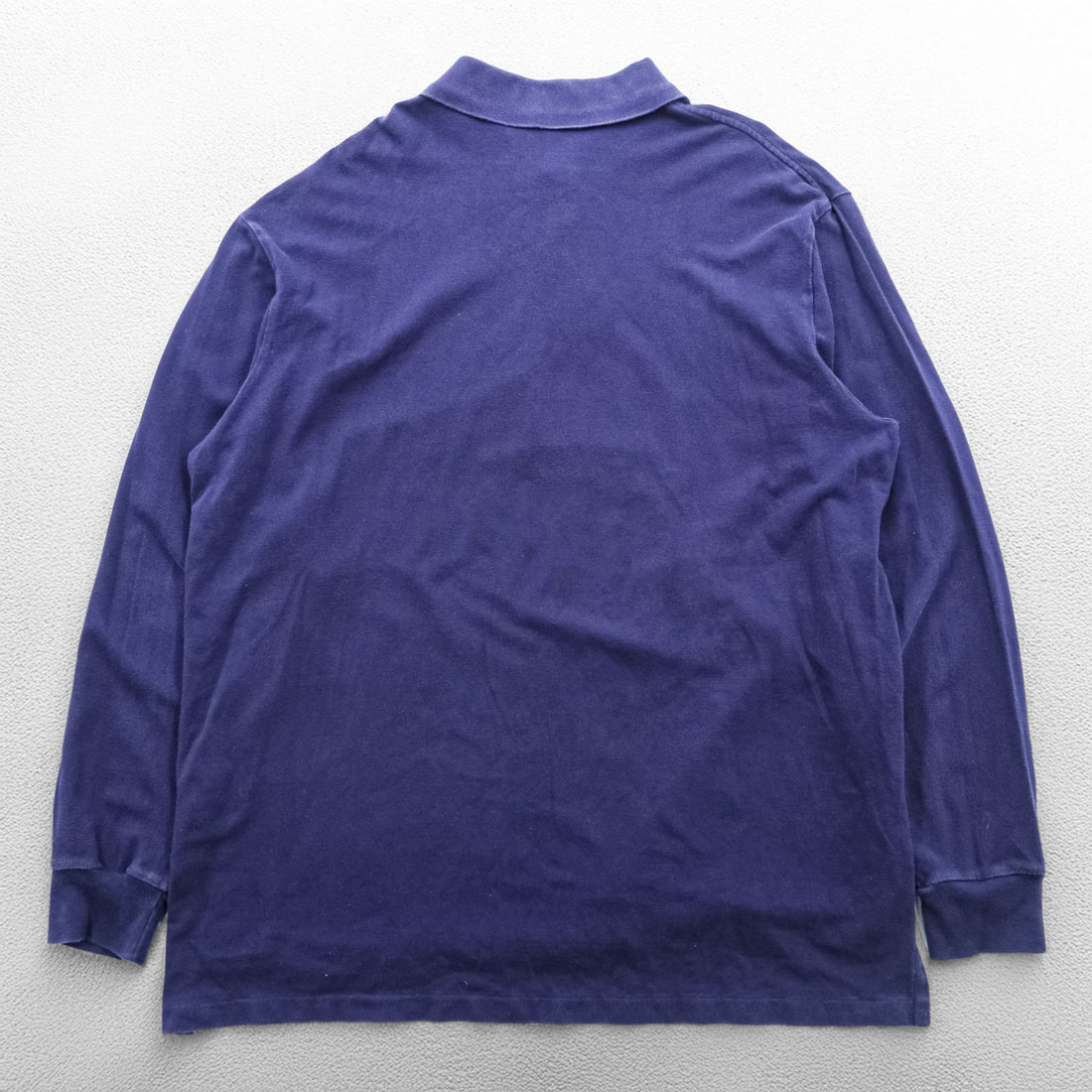 Polo Ralph Lauren 90s Rugby Shirt, Size XL, Navy, Piqué knit, Small Pony embroidery.