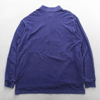 Polo Ralph Lauren 90s Rugby Shirt, Size XL, Navy, Piqué knit, Small Pony embroidery.