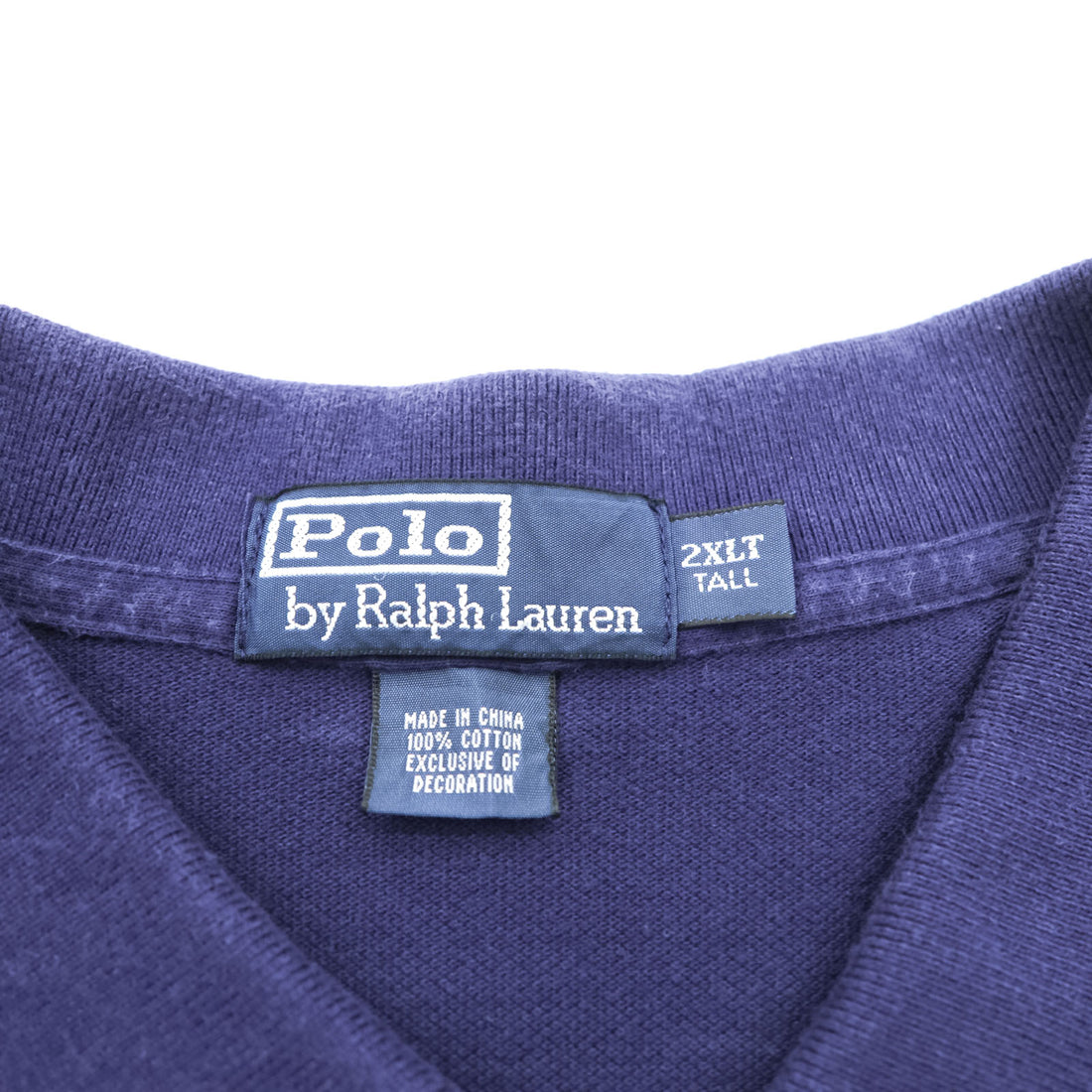 Polo Ralph Lauren 90s Rugby Shirt, Size XL, Navy, Piqué knit, Small Pony embroidery.