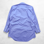 BURBERRY button-down shirt, size M, blue, with a single logo accent.