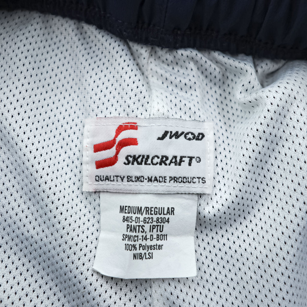 Vintage US Air Force IPFU Training Pants Track Pants Jersey M Blue Military JWOD SKILCRAFT 8415-01-623-8304