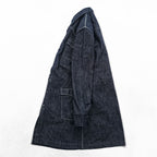 KAPITAL Made in Japan Rigid Denim Shirt Dress ~XS Blue Dark Navy