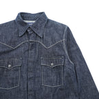 KAPITAL Made in Japan Rigid Denim Shirt Dress ~XS Blue Dark Navy