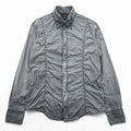 EMPORIO ARMANI Italian-made button-down shirt, size M, gray, vintage finish.
