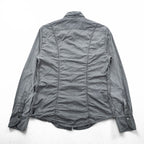 EMPORIO ARMANI Italian-made button-down shirt, size M, gray, vintage finish.