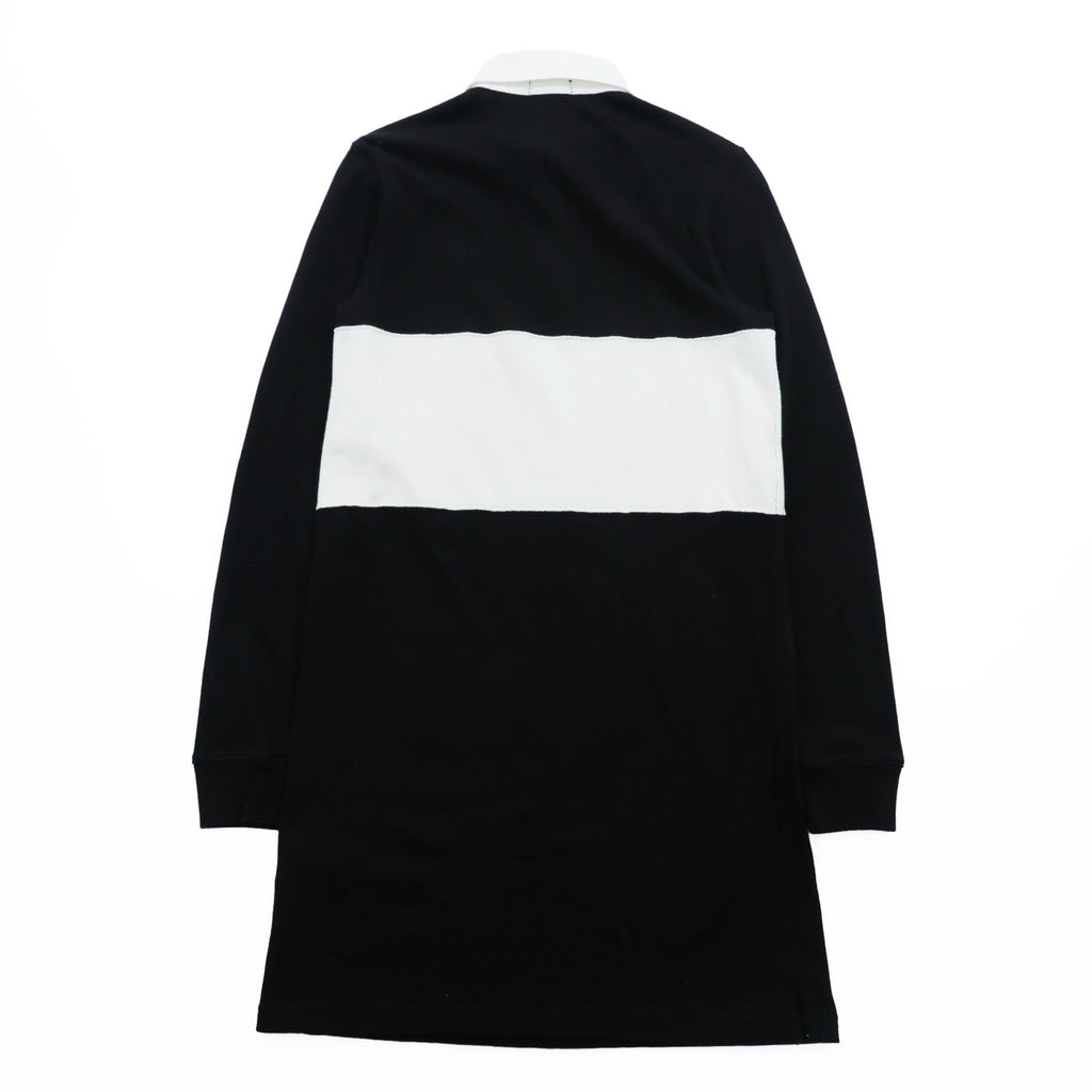 Polo Ralph Lauren ラガーシャツ ポロ ワンピース XS ブラック ホワイト ワッペン エンブレム