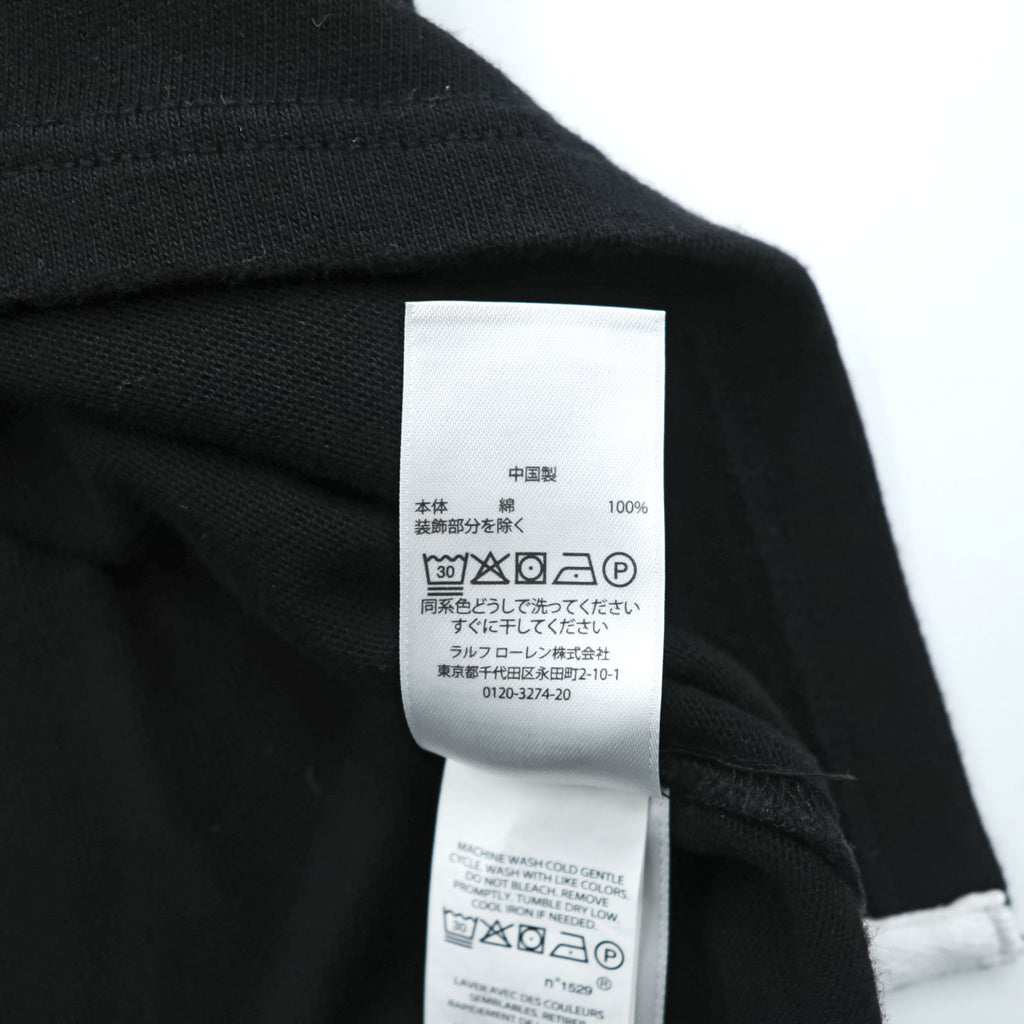 Polo Ralph Lauren ラガーシャツ ポロ ワンピース XS ブラック ホワイト ワッペン エンブレム