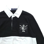 Polo Ralph Lauren ラガーシャツ ポロ ワンピース XS ブラック ホワイト ワッペン エンブレム
