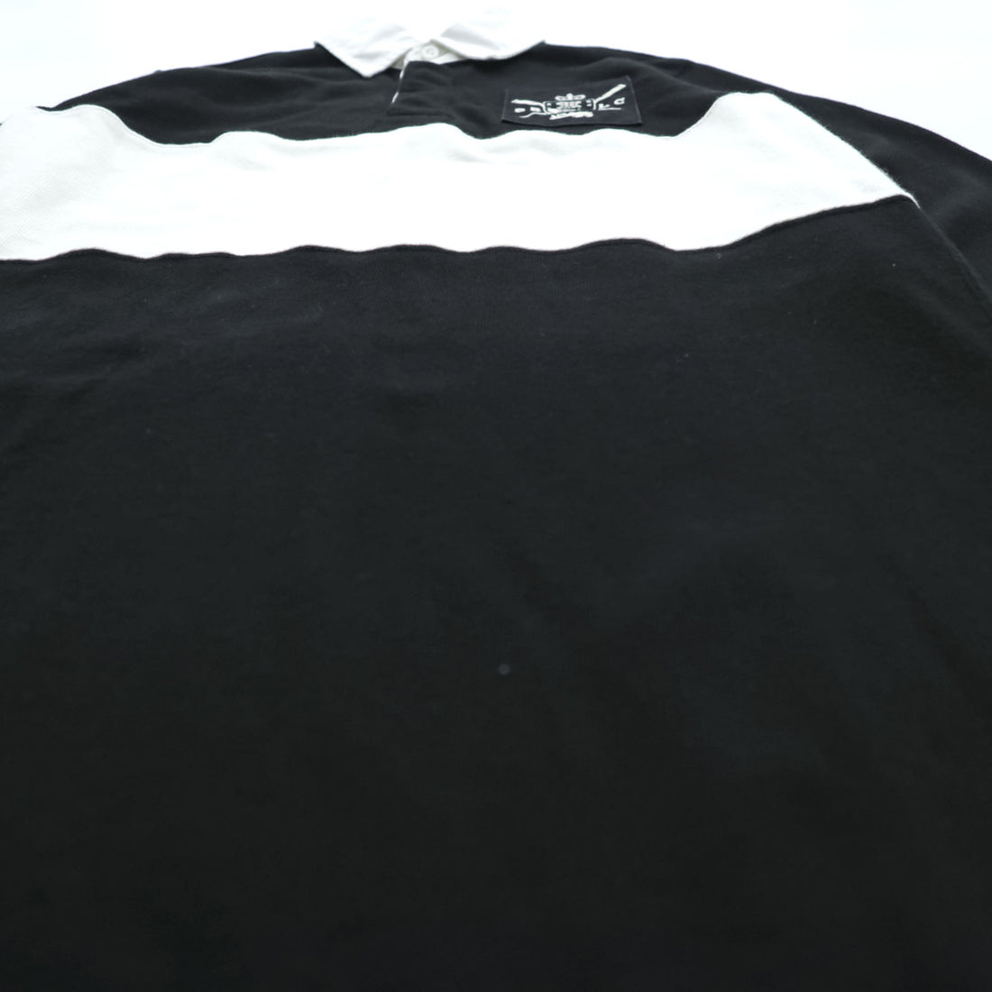 Polo Ralph Lauren ラガーシャツ ポロ ワンピース XS ブラック ホワイト ワッペン エンブレム