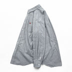 BURBERRY 90s Made in Japan Vintage Glen Plaid Long Sleeve Shirt M Gray Chest Pocket Embroidered One-point Logo