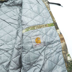 carhartt リメイク 再構築 リアルツリーカモ アクティブジャケット パーカー L カーキ コットン