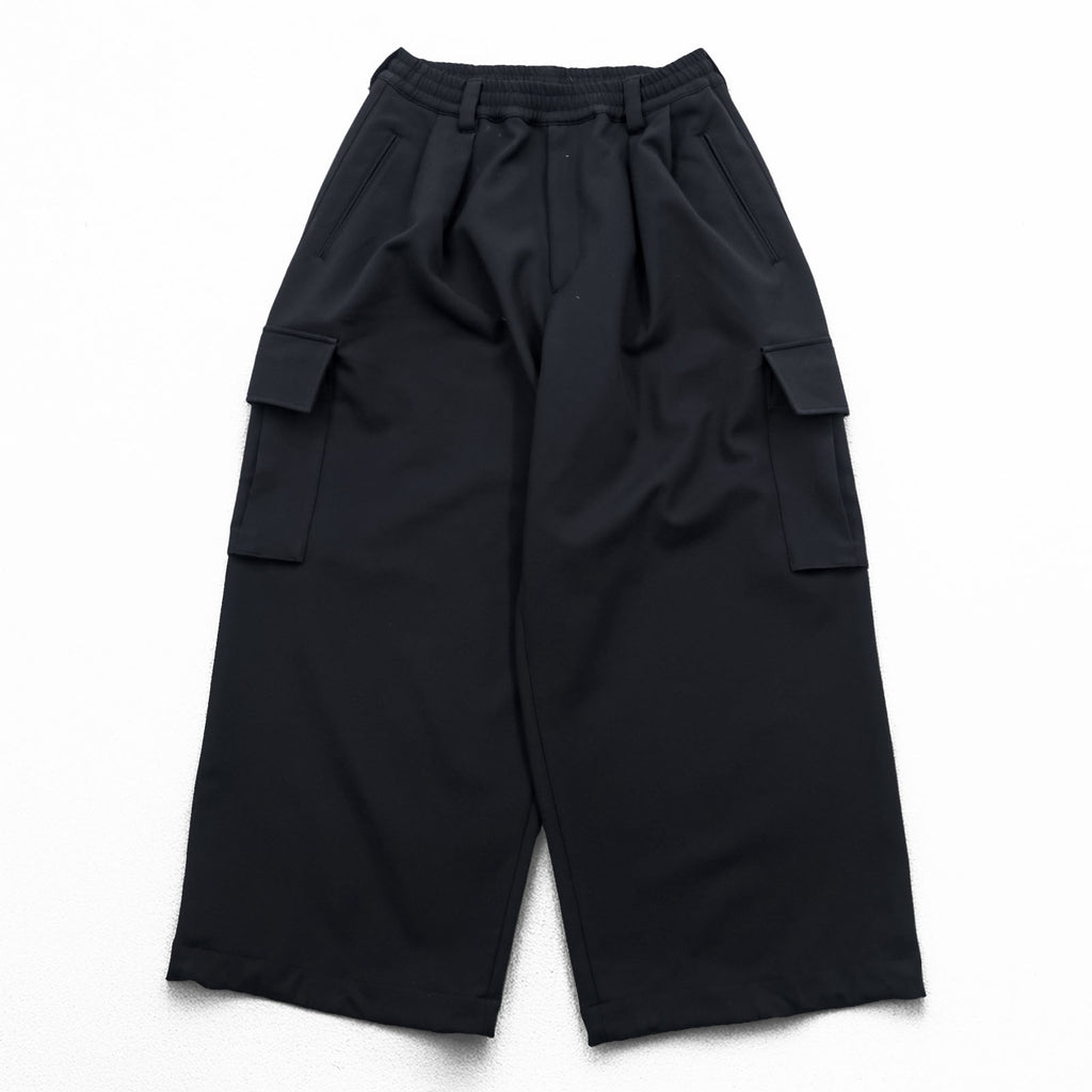 MAISON SPECIAL Wide 2Tuck Drawcord Cargo Pants Unisex Black S 11232461216
