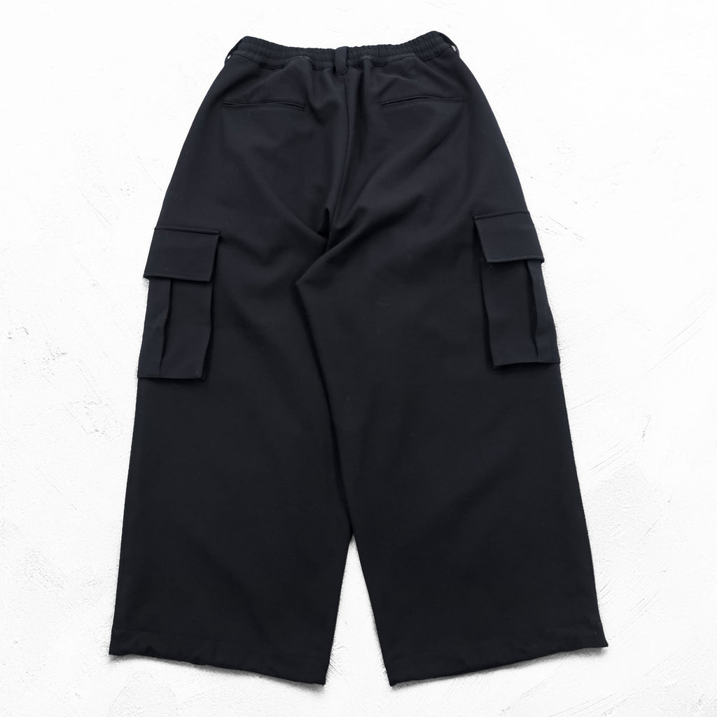 MAISON SPECIAL Wide 2Tuck Drawcord Cargo Pants Unisex Black S 11232461216