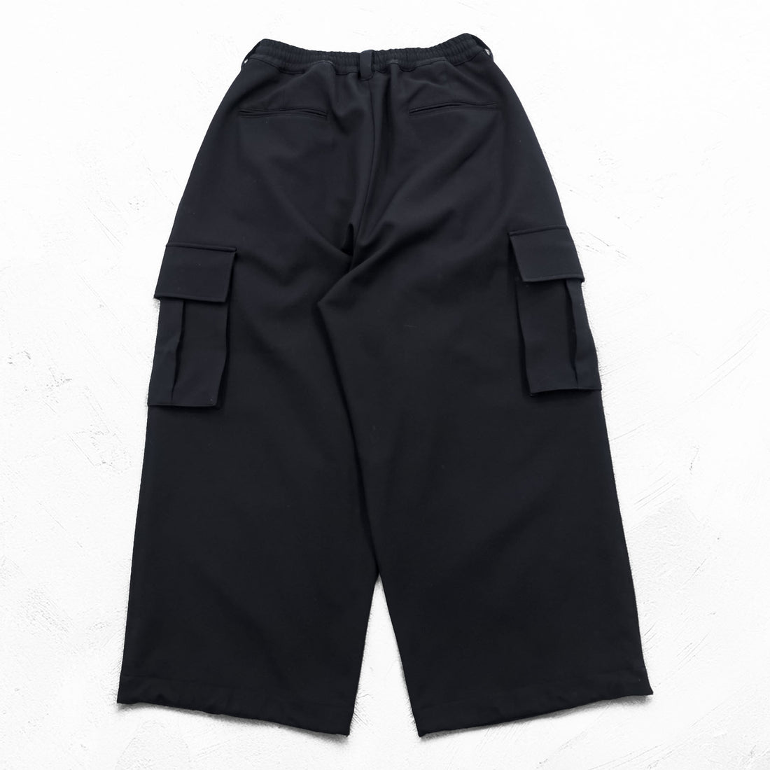MAISON SPECIAL Wide 2Tuck Drawcord Cargo Pants Unisex Black S 11232461216
