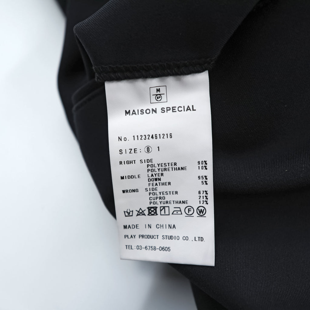 MAISON SPECIAL Wide 2Tuck Drawcord Cargo Pants Unisex Black S 11232461216