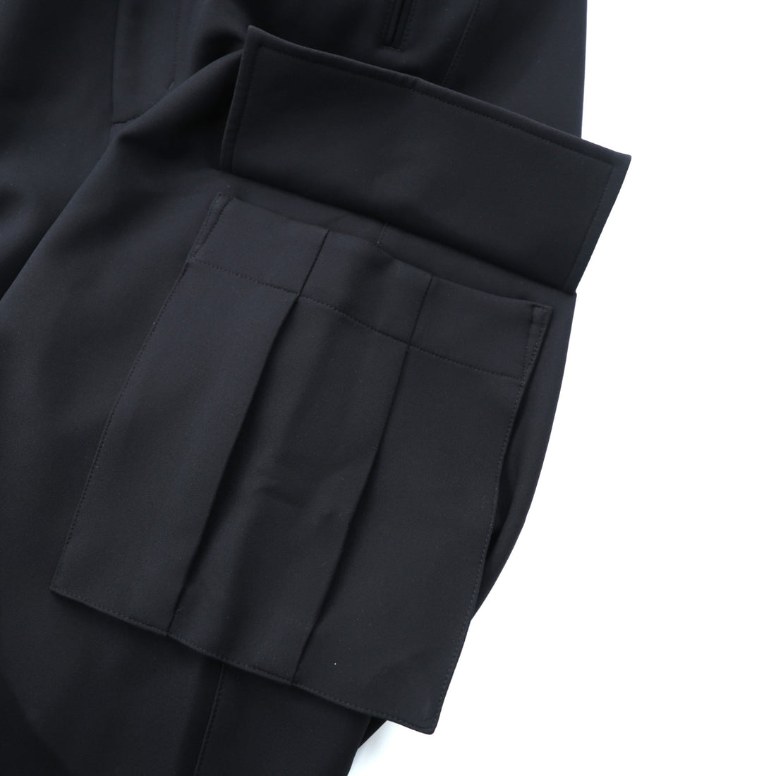 MAISON SPECIAL Wide 2Tuck Drawcord Cargo Pants Unisex Black S 11232461216