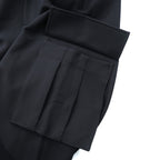 MAISON SPECIAL Wide 2Tuck Drawcord Cargo Pants Unisex Black S 11232461216