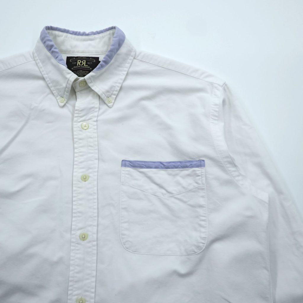 RRL Ralph Lauren 90年代 オックスフォード ボタンダウンシャツ L ホワイト 三ツ星タグ 初期 胸ポケット
