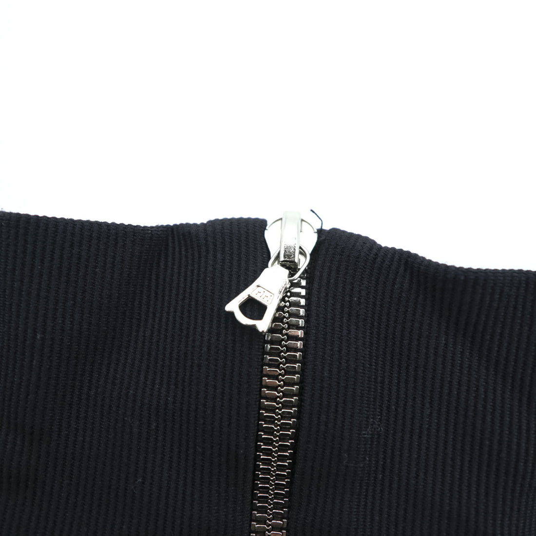 MARITHE + FRANCOIS GIRBAUD ハイウエスト タイトスカート M ブラック フロントジップ M ブラック ririジップ ジップポケット