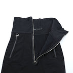 MARITHE + FRANCOIS GIRBAUD ハイウエスト タイトスカート M ブラック フロントジップ M ブラック ririジップ ジップポケット