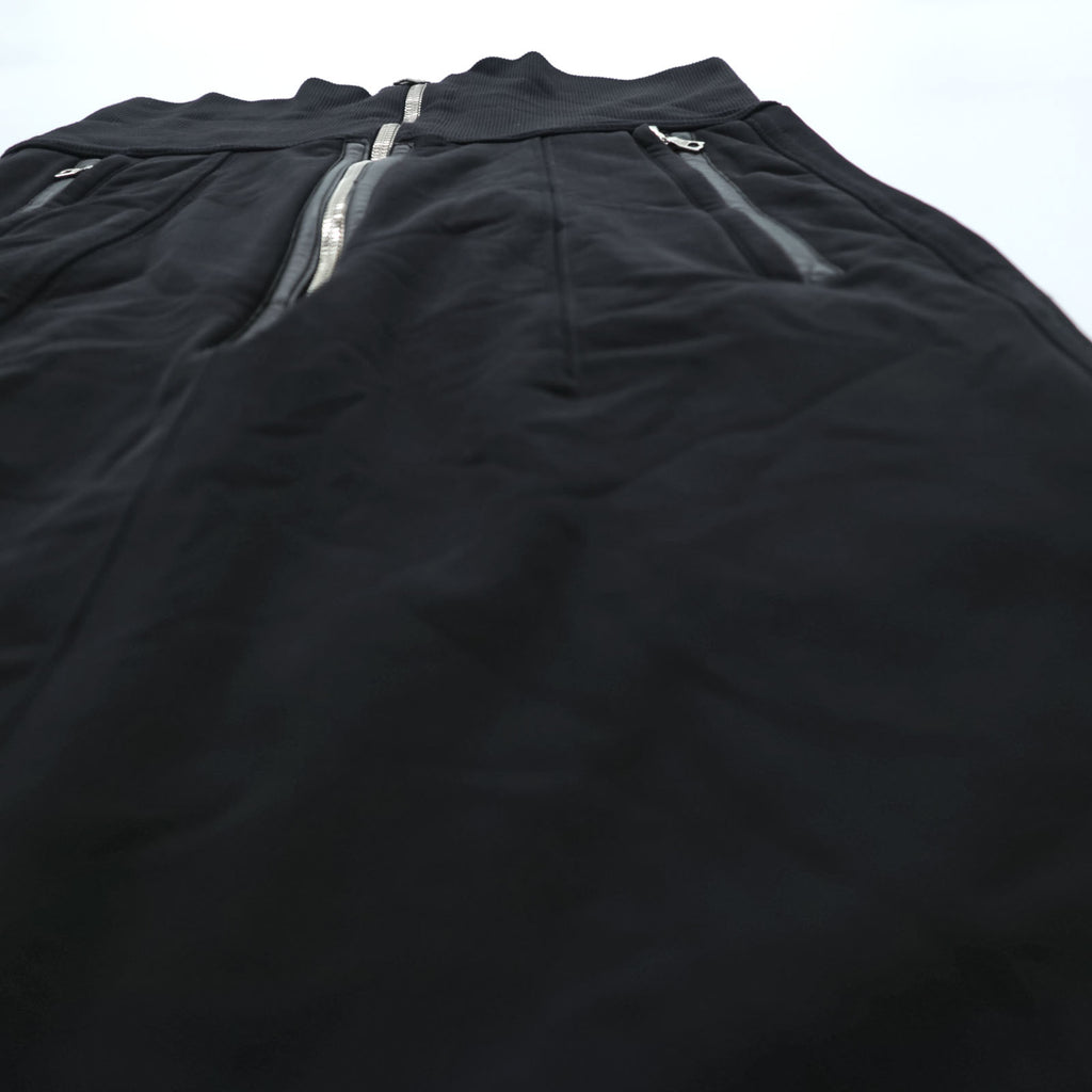 MARITHE + FRANCOIS GIRBAUD ハイウエスト タイトスカート M ブラック フロントジップ M ブラック ririジップ ジップポケット