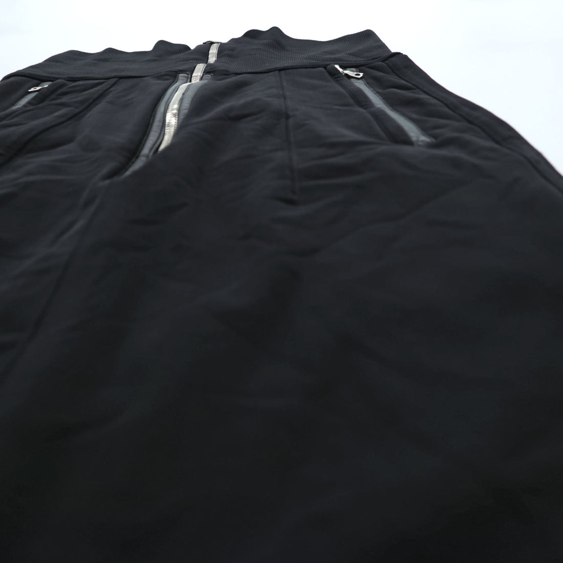 MARITHE + FRANCOIS GIRBAUD ハイウエスト タイトスカート M ブラック フロントジップ M ブラック ririジップ ジップポケット