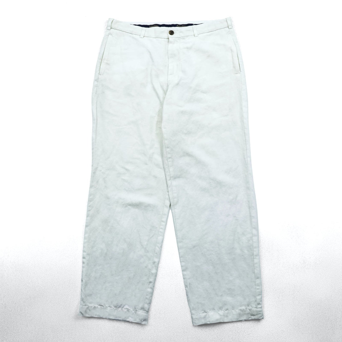 Brooks Brothers リネン スラックス サマー パンツ L ホワイト テーパード HUDSON