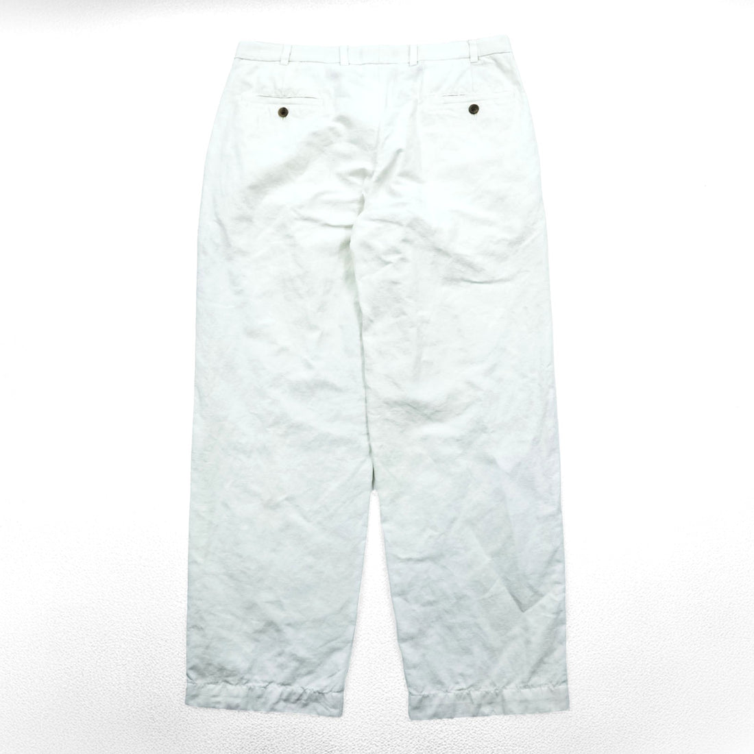 Brooks Brothers リネン スラックス サマー パンツ L ホワイト テーパード HUDSON