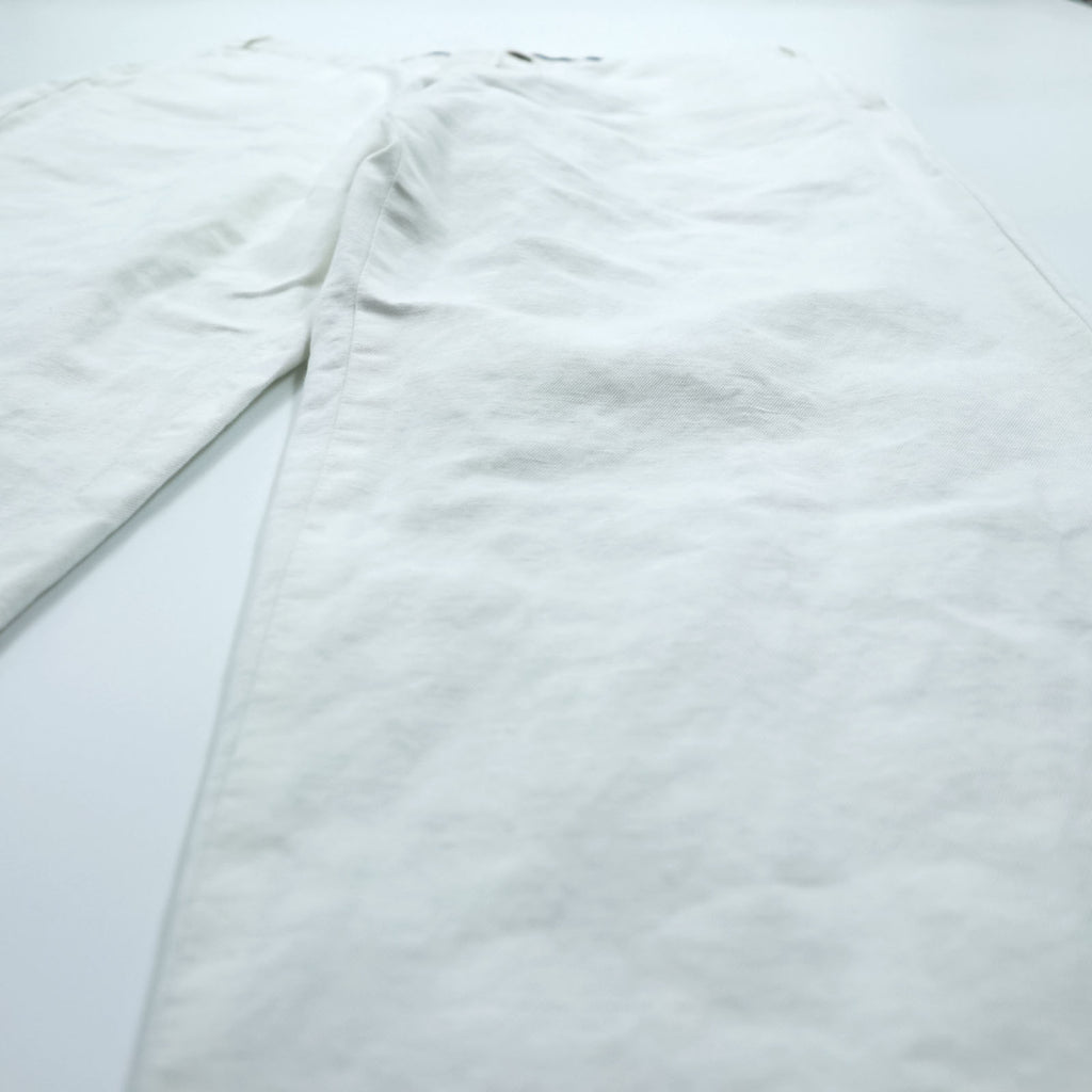 Brooks Brothers リネン スラックス サマー パンツ L ホワイト テーパード HUDSON