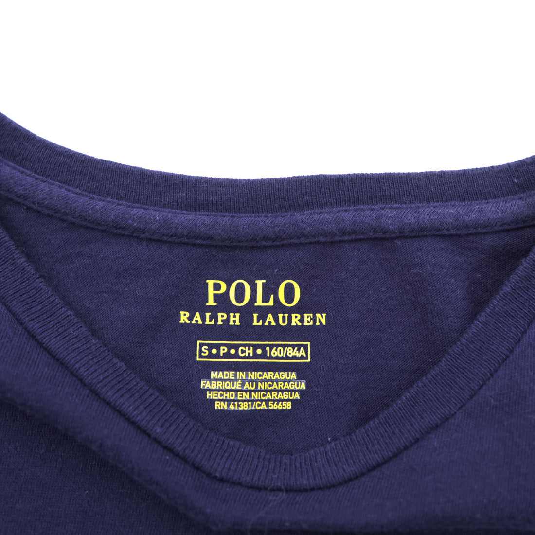 Polo Ralph Lauren Girls Striped T-Shirt Dress Navy White Cotton Pony Logo Short Sleeve Size 160