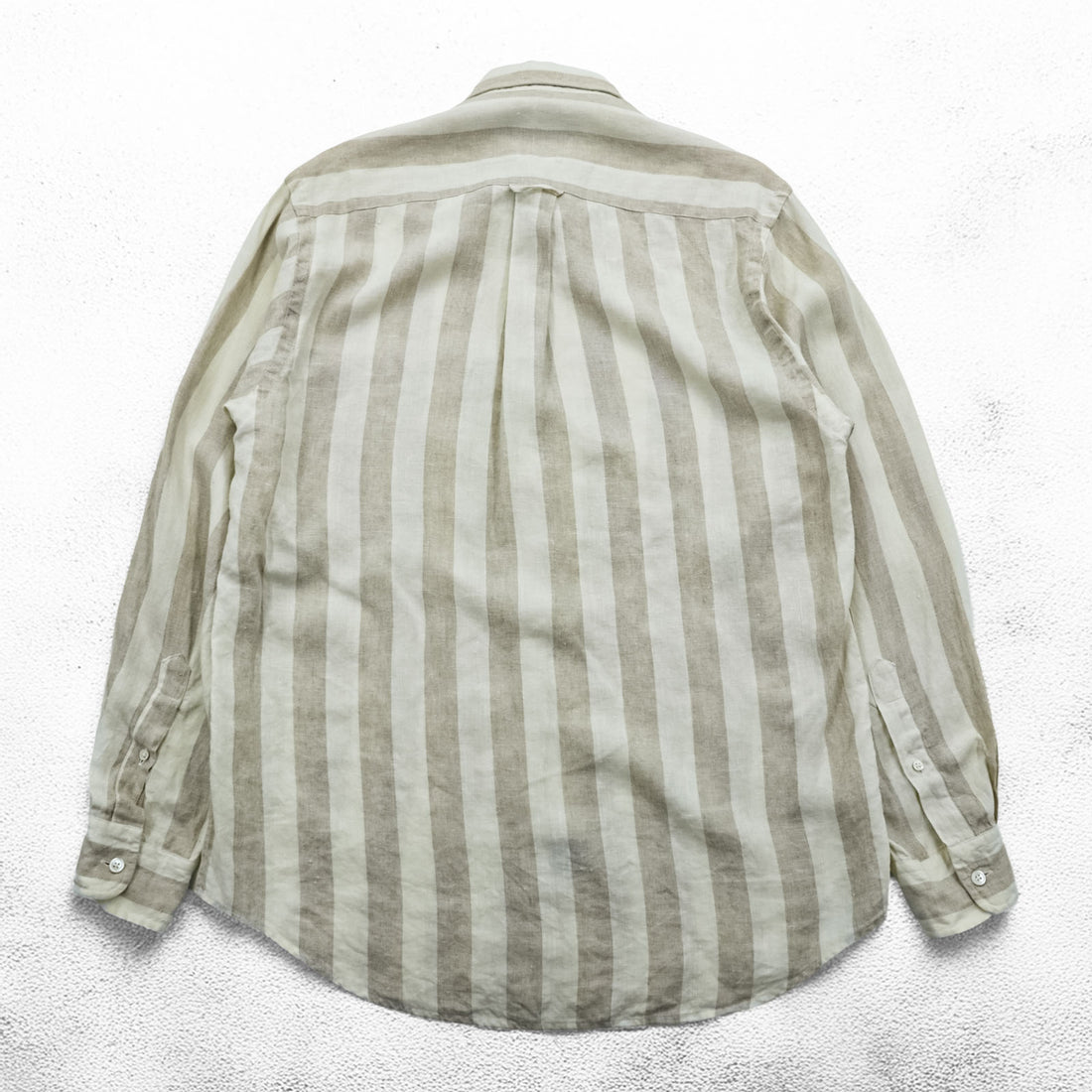 NAUTICA 90s Vintage Button-Down Shirt, Size L, Beige, Striped