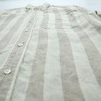 NAUTICA 90s Vintage Button-Down Shirt, Size L, Beige, Striped