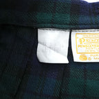 PENDLETON 70年代 USA製 ヴィンテージ タータンチェック ロング プリーツスカート L グリーン ネイビー ブラックウォッチ Pure Virgin Wool