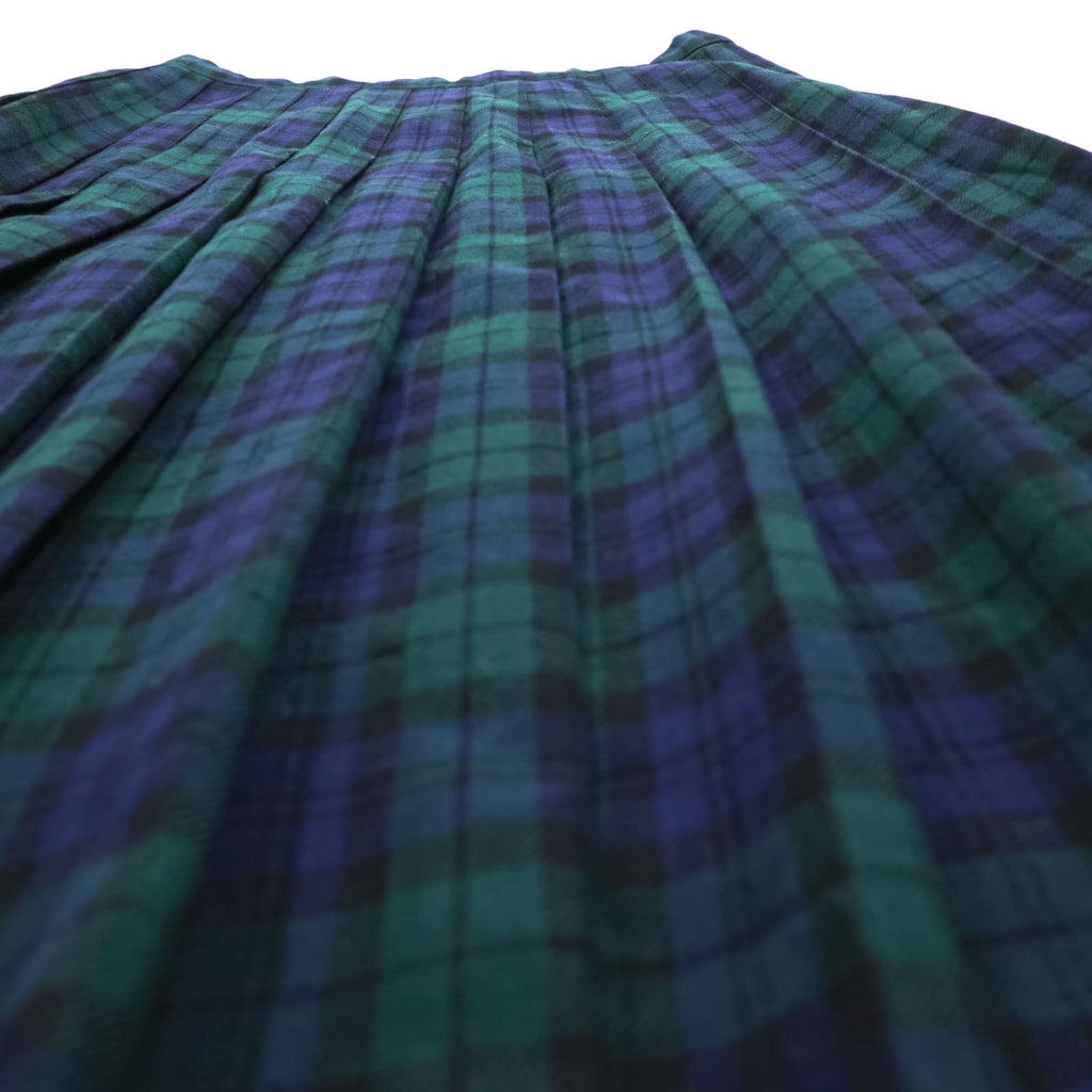 PENDLETON 70年代 USA製 ヴィンテージ タータンチェック ロング プリーツスカート L グリーン ネイビー ブラックウォッチ Pure Virgin Wool