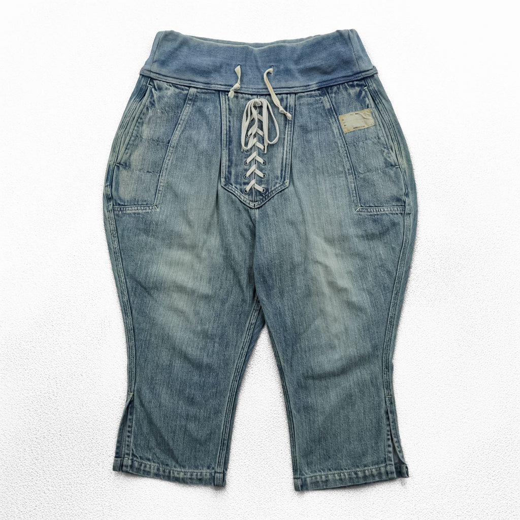 KAPITAL Japan Made Sarouel Nouvelle Pants S Indigo Blue Denim