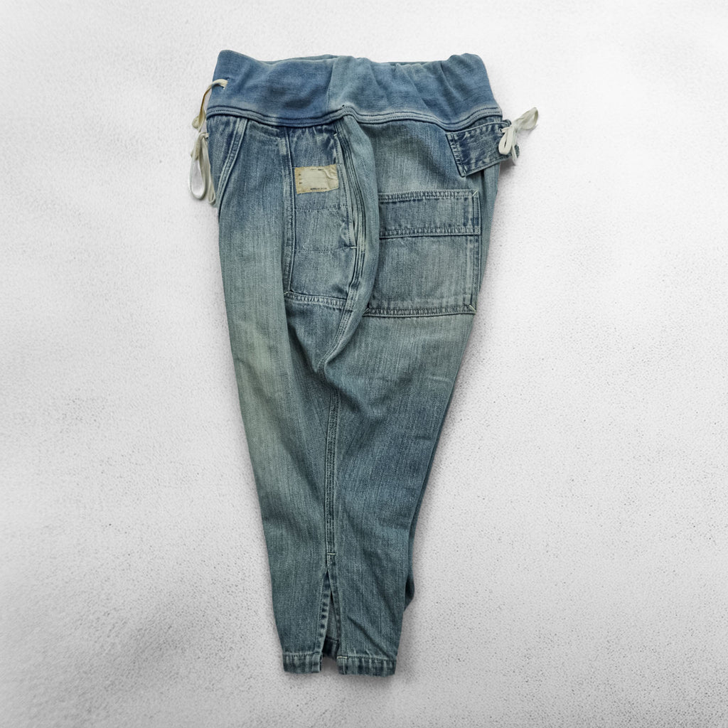 KAPITAL Japan Made Sarouel Nouvelle Pants S Indigo Blue Denim
