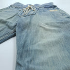 KAPITAL Japan Made Sarouel Nouvelle Pants S Indigo Blue Denim