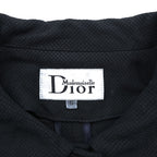 Christian Dior 90年代 ヴィンテージ 日本製 Mademoiselle 丸襟 クロップドジャケット ボレロ S ブラック 短丈 マドモアゼルディオール
