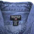 Polo Ralph Lauren 90s Vintage Denim Shirt, Size XL~, Blue, POLO JEANS CO. RALPH LAUREN