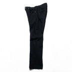 Levi Strauss 501 Original Button Fly Denim Pants Jeans M Black Big E Leather Patch 00501-0165