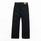 Levi Strauss 501 Original Button Fly Denim Pants Jeans M Black Big E Leather Patch 00501-0165